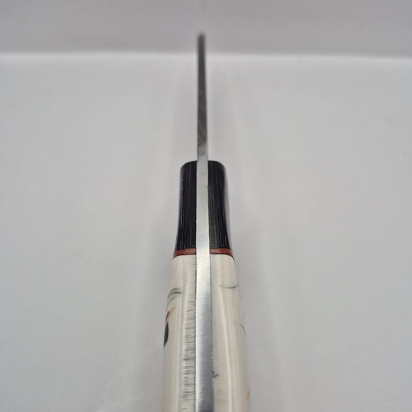 NEW!!! Damascus Steel Knife with Artistic Handle and Leather Sheath - Picture 6 of 11